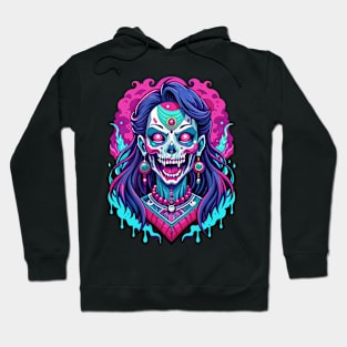 Kuchisake Onna Japanese Horror Colorful Hoodie